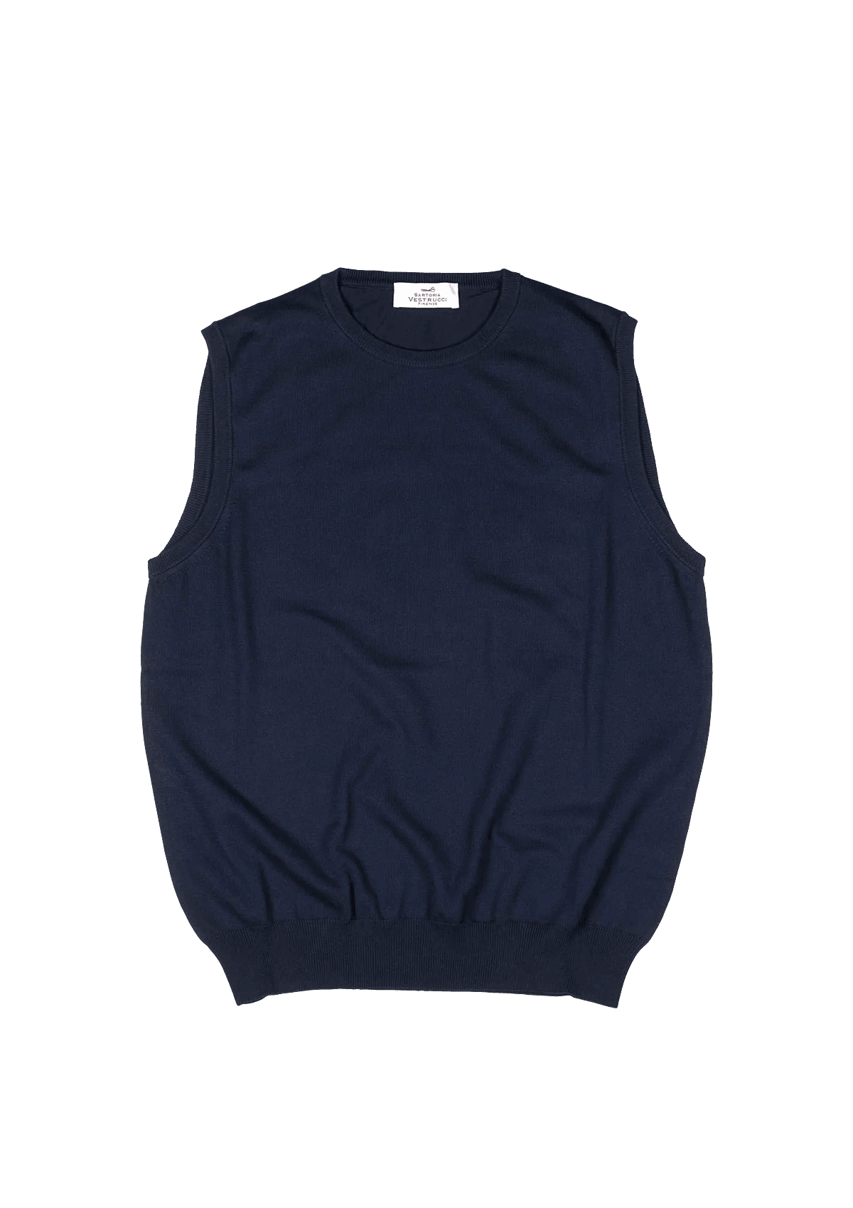Denim Blue Cotton Waistcoat