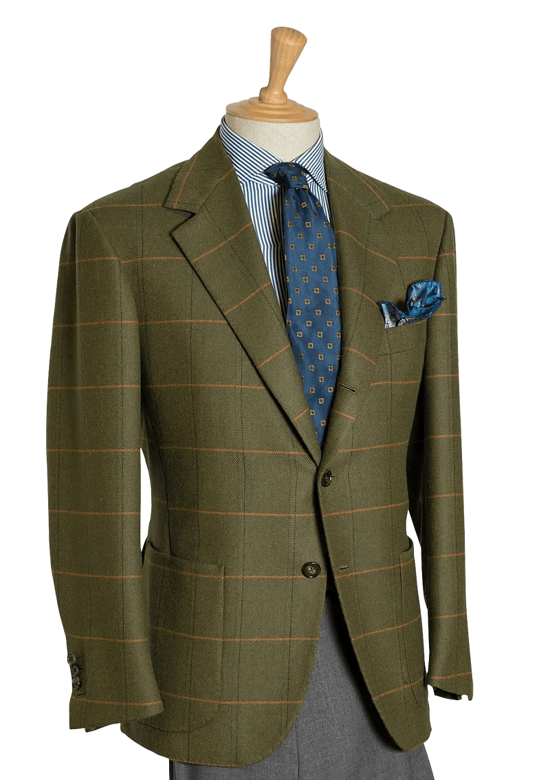 Men's Green Tweed Sport Coat
