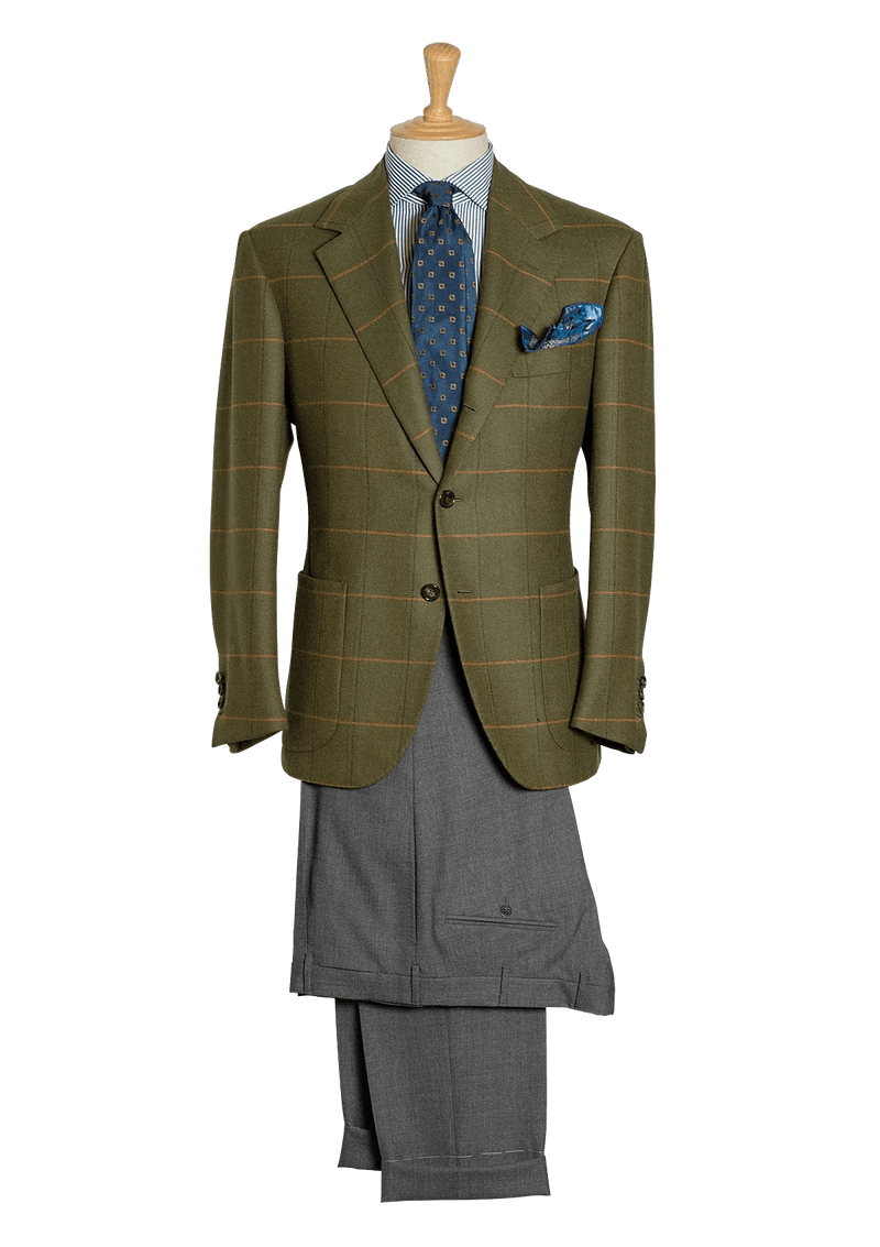 Men's Green Tweed Sport Coat