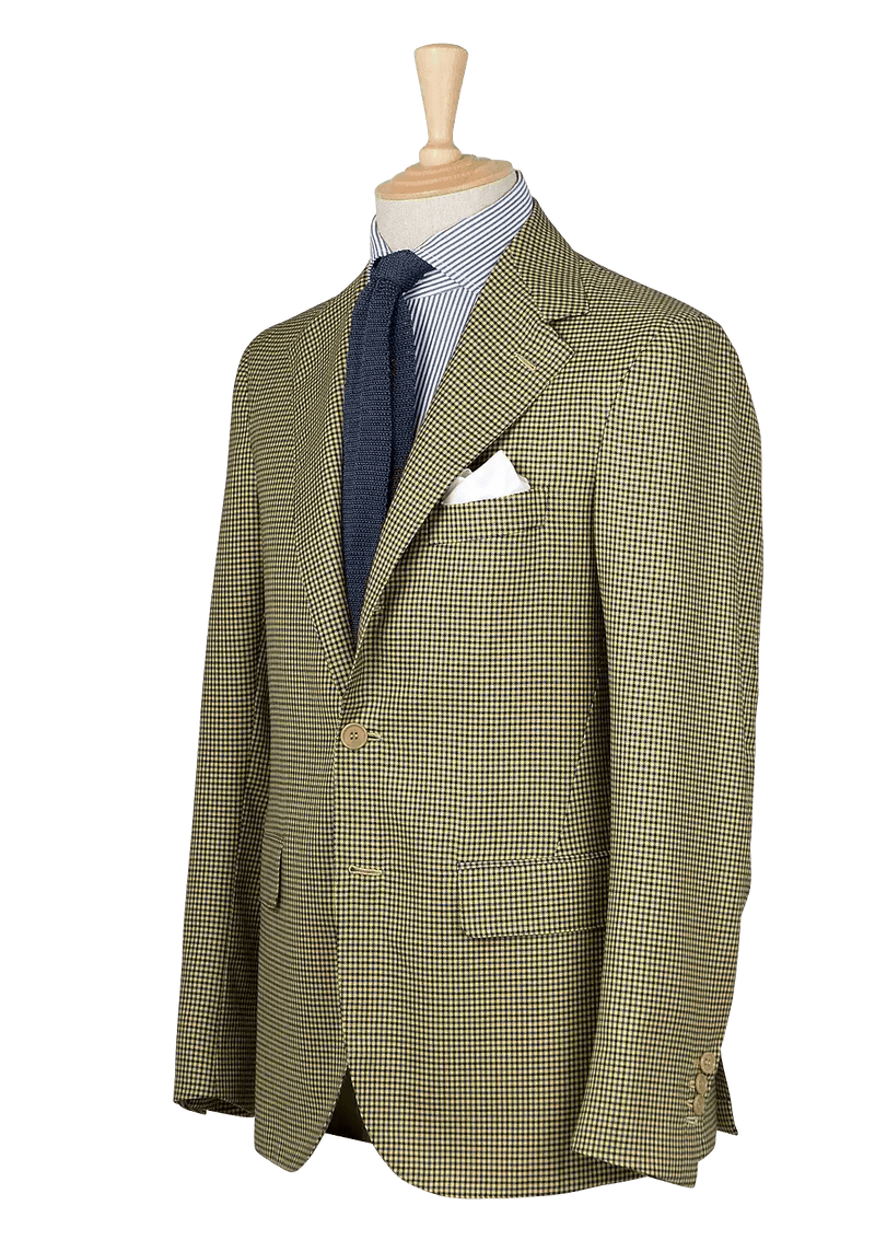Mustard Check Unstructured Jacket