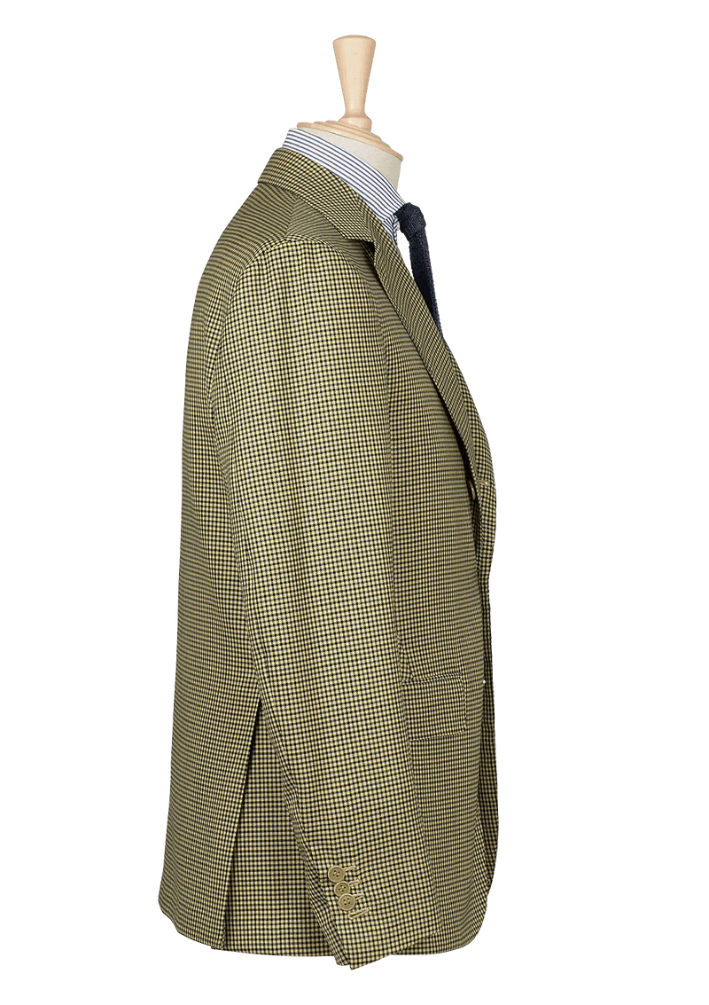 Mustard Check Unstructured Jacket